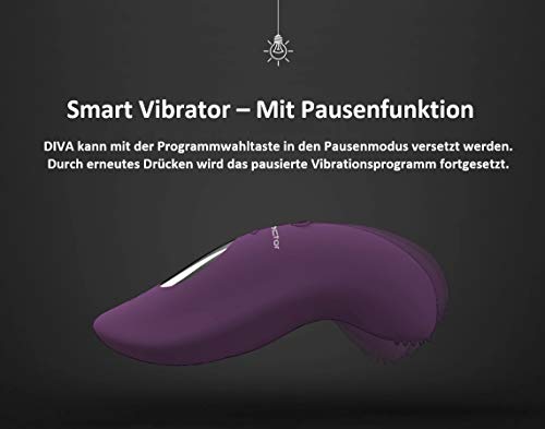 Auflegevibrator Lustfactor DIVA Silikon Stimulator für Klitoris und G-Punkt