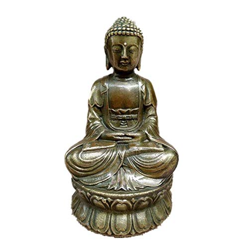 Figurines artisanat vintage et petite statue de Bouddha en cuivre pour cadeau maison