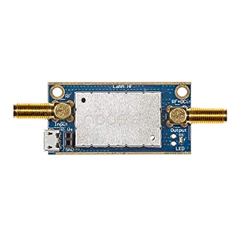 LaNA HF Barebones - moduł wzmacniacza LF, MF i HF (LNA) do radia RF i programowo definiowanego (SDR). Szerokopasmowa częstotliwość 50 kHz-150 MHz z trójnikiem polaryzacyjnym i opcjami zasilania USB