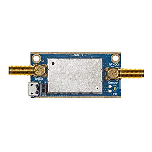 LaNA HF Barebones - moduł wzmacniacza LF, MF i HF (LNA) do radia RF i programowo definiowanego (SDR). Szerokopasmowa częstotliwość 50 kHz-150 MHz z trójnikiem polaryzacyjnym i opcjami zasilania USB