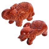 Figurine d'éléphant unique - cet ornement en bois peut être placé sur un bureau, une table, une étagère, une bibliothèque, une table à manger, etc