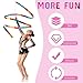 Leyndo 4 Pieces Twirling and Marching Christmas Baton - Standard Stainless Steel Mini Shaft Rod with Rubberized Tips - Complete with Dance Ribbon Streamer (Pink,26 Inch)