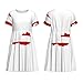 KOUUIP Austrian Flag Map Print Round Neck Tshirt Dress Short Sleeve Loose Fitting Casual Dress with Pockets for Daily Wear Black