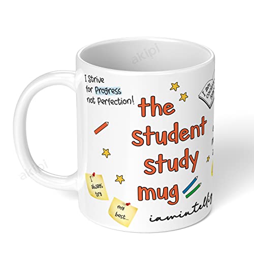 Image of The Student Study Mug - Perfect Back-to-School or College Gift for Student - 11oz Ceramic Coffee Cup ARM579