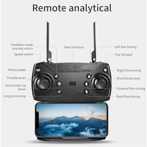 Image of PITINXA-Drone-with-4K-Camera-WiFi-FPV-1080P-HD-Dual-Foldable-RC-Drone-Altitude-Hold-Headless-Mode-Visual-Positioning-Auto-Return-App-Control-Multicolor-4 (M1)