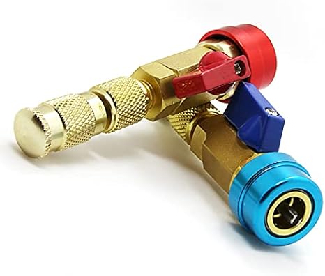 Amazon Co Jp エアコンコンプレッサー 1ペアエアコン設置車自動車シュレダーバルブ修理ツールリムーバーインストーラ 標準r134a R12ハイローサイド用 カーエアコンコンプレッサー 車 バイク