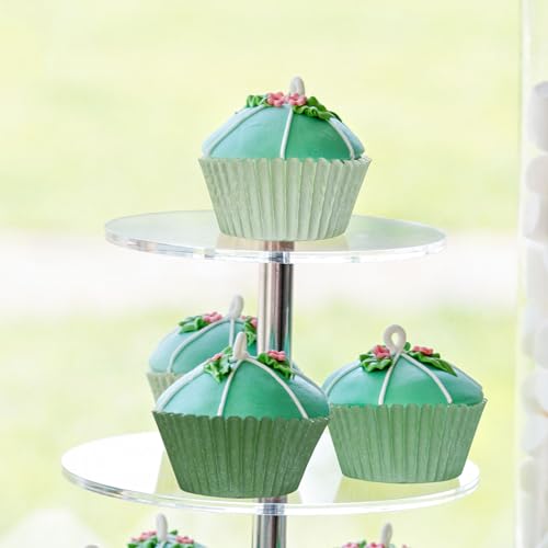 Whaline 300Pcs Sage Green Cupcake Liners Gradient Green Baking Cups Cupcake Wrappers for Wedding Bridal Baby Shower Birthday Party Decor by Whaline - Image 4