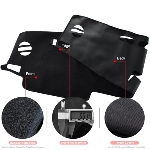 Alfombrilla de salpicadero para coche RAV4 XA50 2019-2020 protectora moqueta negra 4
