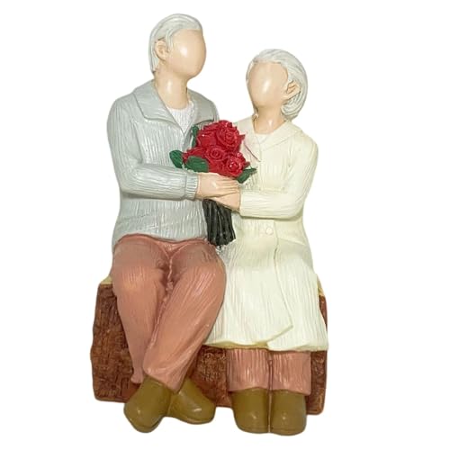 【Il pacchetto include】: 1 Ornamento statue di coppia