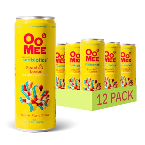 OoMee Prebiotic Drink Peach & Lemon (12oz) 12-Pack