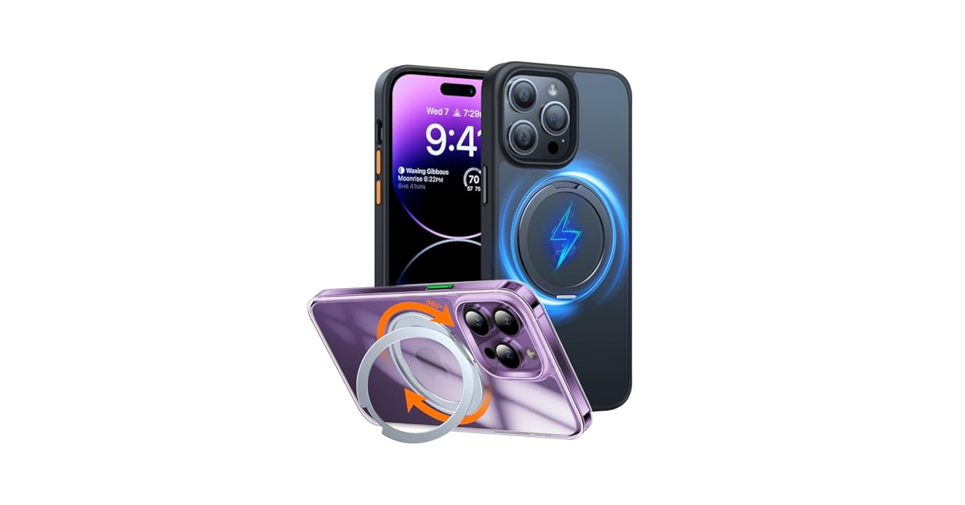 【4代目アップグレード！】TORRAS iPhone 14 Pro 用 360° Amazon.com: TORRAS 2024 Upgrade 360° Rotatable Ring for