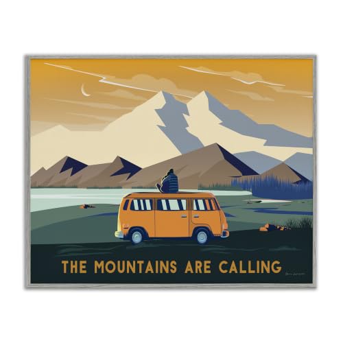 Bold Orange Van Adventure, 16 x 20 Inch Framed Giclée Print