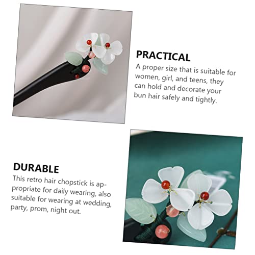 Épingle à cheveux rétro motif floral accessoire de coiffure chinois anti-glisse - 6