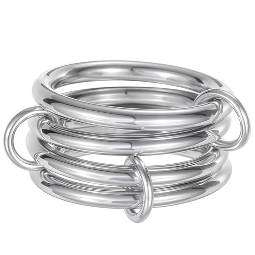 Jude Jewelers Stainless Steel 4-in-1 Stacking Wedding Bands Promise Anniversary Statement Ring