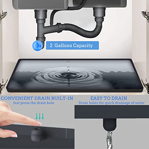 Oneso Under Sink Mat,34" X 22" Under Sink Mats For Kitchen Waterproof,Under Sink Mat Kitchen Cabinet Tray Suitable For Kitchen Bathroom Flexible Waterproof Silicone Made, Hold Up To 2 Gallons Liquid #TOP4