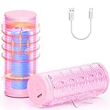 Rechargeable Electric Hair Rollers, 2pcs Mini USB Heated Bangs Roller Set, Portable Bangs Curler for Hair Styling Tool, Cordless Heated Hair Curler with Auto Shutoff, Bangs Hot Roller DIY Hairstyles