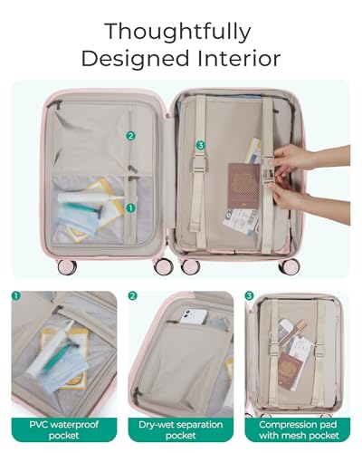 bagsmart pink travel bag – image 3