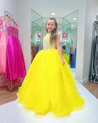 Pageant Dress for Girls Rhinestones Miss National Pageant Dresses Organza Party Ball Gown2