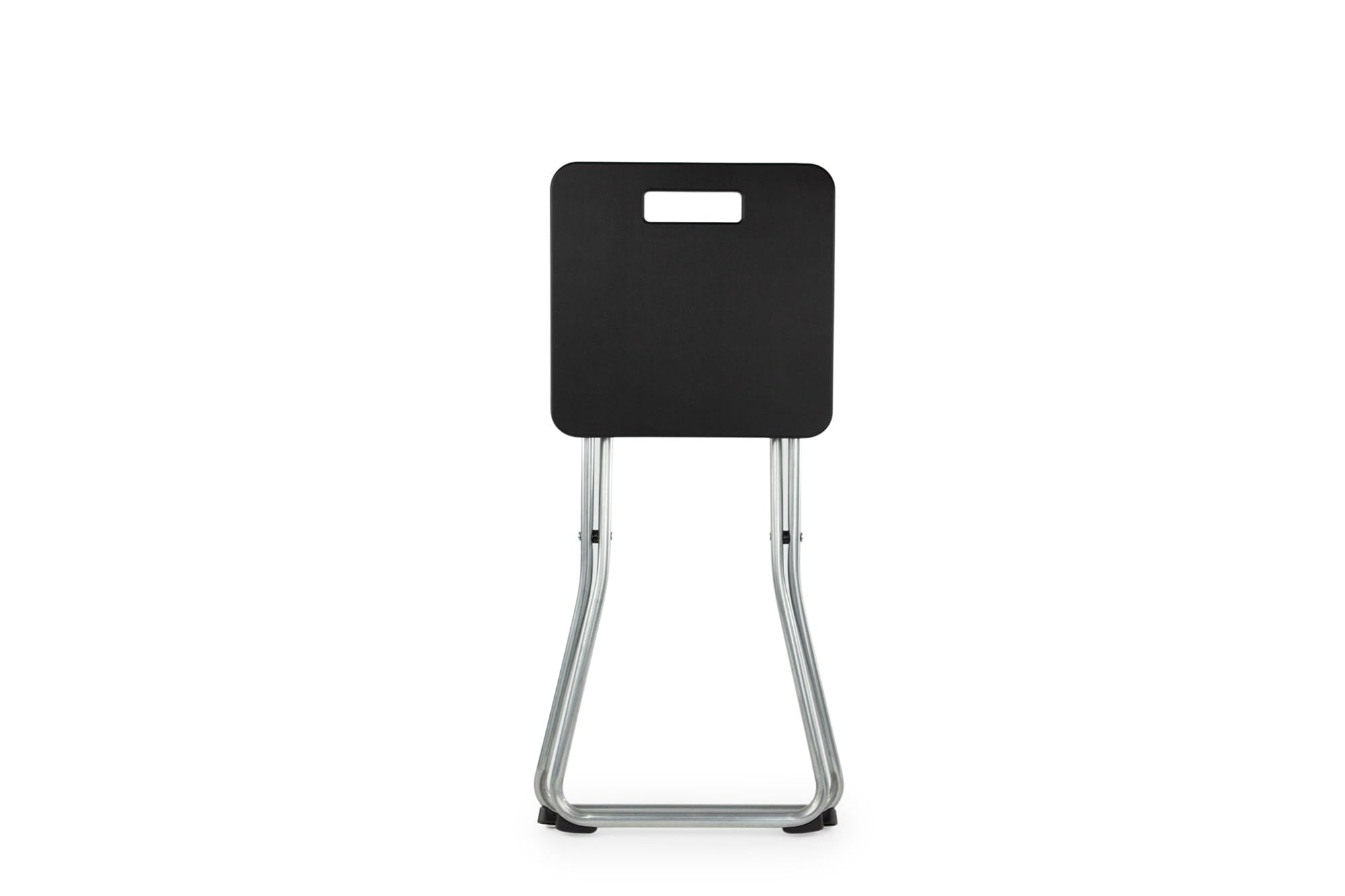 GUNDE - Sgabello pieghevole, portata fino a 100 kg, leggero e stabile, colore: nero