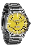NIXON x Nirvana Smiley Sentry Wobble A1417- Mens Japanese Quartz Watch- (42mm Face, 23mm-20mm Stainless Steel Band)