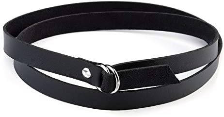 MILAKOO O Ring Punk Goth Metal Spike Studded Black Leather Collar Necklace Studded Chokers