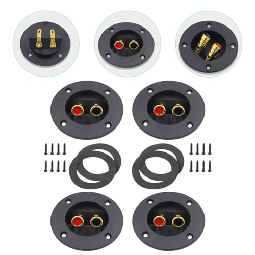 Terminales redondos de 3.1 pulgadas para cajas de altavoz y conector de subwoofer casero 5
