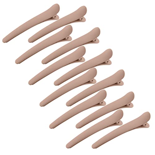 12 Pcs Hair Clips For Styling Sectioning, Yission 3.1 Inch Matte Alligator Hair Clips Hair Barrettes No Crease Duck Billed Hair Clip, Hair Styling Accessories For Women Girls Khaki #TOP11