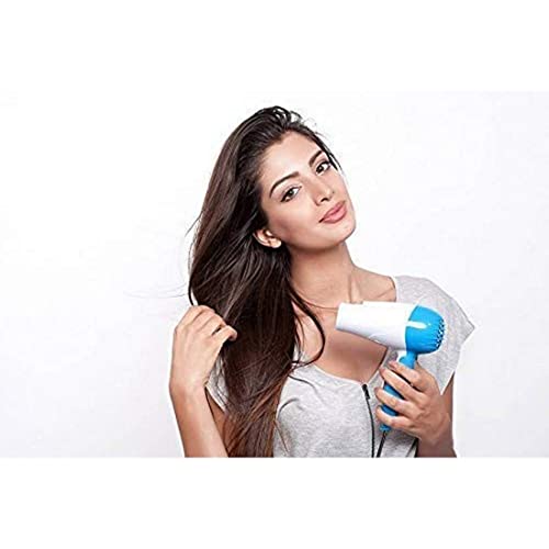 Image of Professional Electric Foldable Hair Dryer With 2 Speed Control 1000 Watt - Multicolor