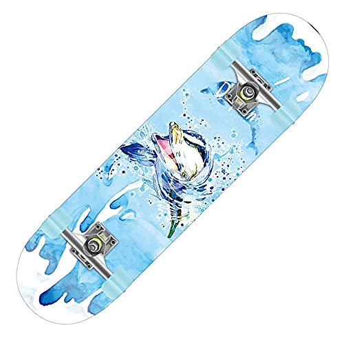 Tabla de Skate， Patineta Completa de 8 Capas Arce Canadiense con Doble Patada. Ideal for Principiantes, Adultos, niños y Adolescentes(19)