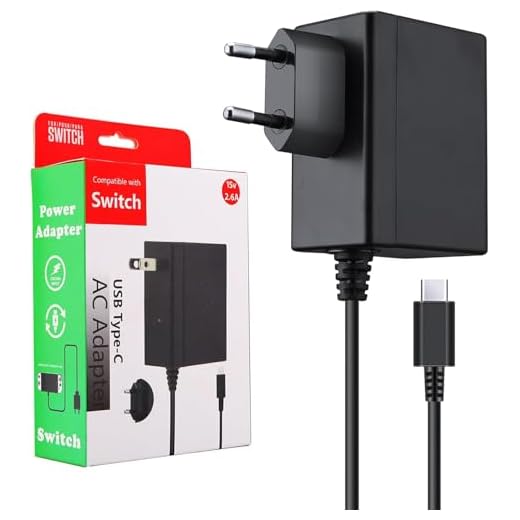 ECHTPower nätdel för Nintendo Switch, PD typ C laddare TV-läge stöd, reseladdare för Nintendo Switch, Switch Lite och andra typer C-enheter