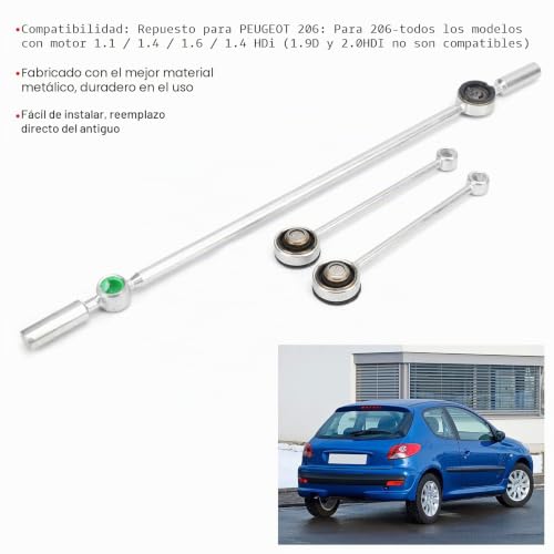 Varillaje de cambio para Peugeot 206 repuesto palanca de marchas selector 5