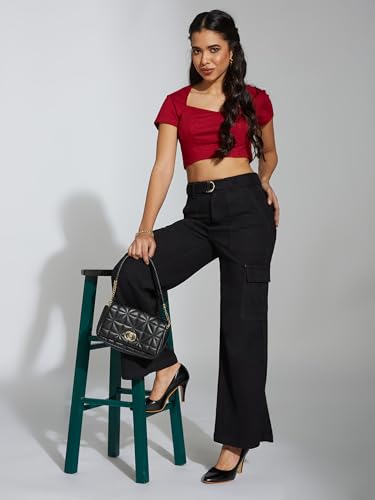 Image of Miss Chase Women's Skinny High Rise Cropped Stretchable Denim Jeans