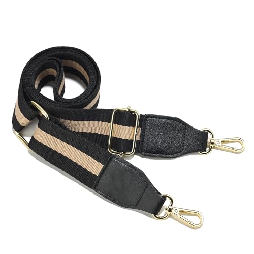Image of Purse Strap Wide Replacement Crossbody Bag Straps, 1.5 inch Canvas Handbag Shoulder Strap, Adjustable Tote Belt(Gold Hardware