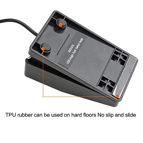 Ikkegol 2022 Upgraded Usb Foot Switch Single Pedal Optical Control Footswitch Map Mouse Keyboard Hotkey Combination Key Keypress Simulator Program Page Turner Game Transcription Hid #TOP3