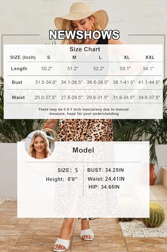 Image of Newshows Women's 2026 Lightweight Summer Wedding Guest Beach Vacation Casual V Neck Split Flowy Maxi Dress