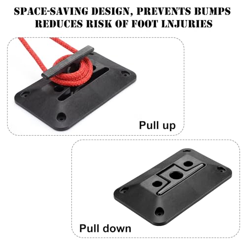 Fiwochic 4 Pcs Retractable Dock Cleat Boat Cleats Folding Boat Cleats for Yachts, Kayaks, Skis, and Decks