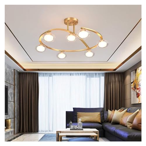 Plafonnier G9 en cuivre pour illuminer vos soirées chaleureuses en famille - 5