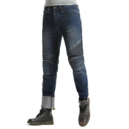 image for Takuey Biker Jeans for Men Motorcycle Riding Pants Reinforce with Aram