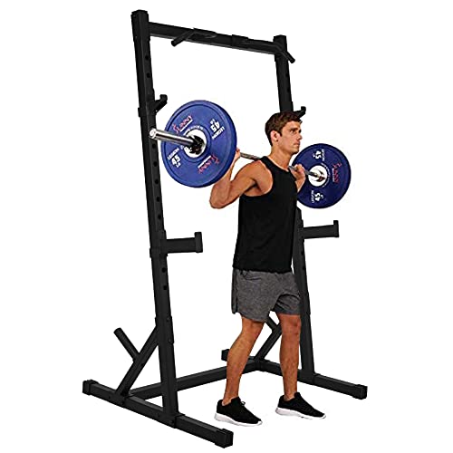 Adjustable Power Cage, Squat Rack Power Tower, Multifunction Half-Frame Workout Station For Strength Training, Weight Lifting Squat Stand, Heavy Duty Dipping Station For Home Gym Exercise #TOP5