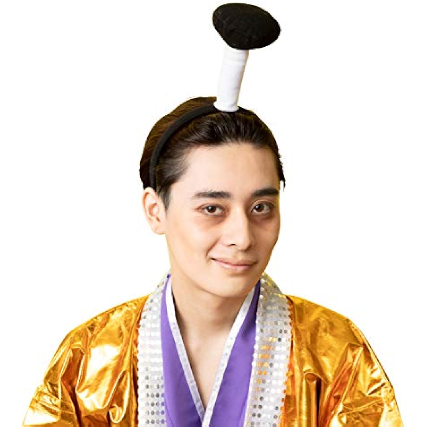 クリアストーン(Clearstone) POP UP コスプレ ハロウィン ちょんまげカチューシャ ユニセックス ブラック 詳細画像1