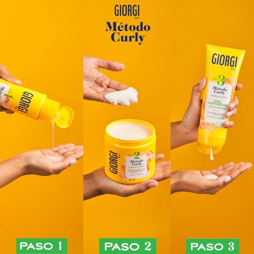 GIORGI Line - Mascarilla Nutritiva, Método Curly, Rizos Espectaculares, 0% Alcohol, 0% Siliconas, 0% Sulfatos, Con Proteínas Vegetales y Aguacate - 350 ml - imagen 5