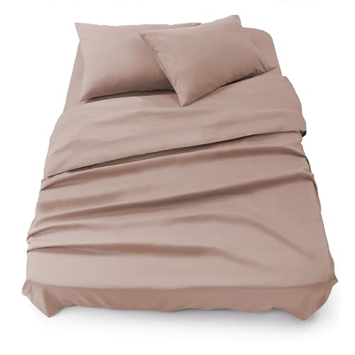 Blumtal Juego de Sábanas - Set de 4 Piezas, Sábana Bajera Ajustable Cama 150, Encimera 240 x 275 + 2 Fundas de Almohada 50 x 80, Rosa