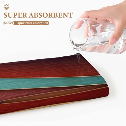 Serviettes absorbantes et séchage rapide à rayures colorées
