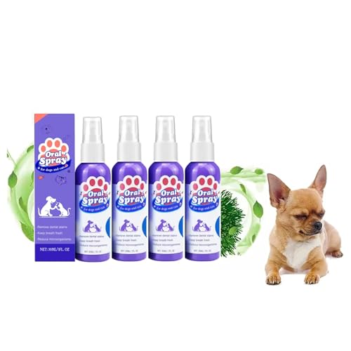 LeMall Petry Oral Spray for Dogs - Petry Teeth Cleaning Spray for Dogs and Cats Pet Breath Freshener Spray Care Cleaner Oral Spray for Pets Dog Dental Spray Reduces Plaque & Tartar Buildup (2pcs)