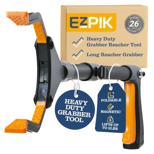 EZPIK Reaching Aid Tool Grabber Reacher + Magnets - Grabbers for Seniors, Trash Picker Upper Grabber - Trash Grabber Tool- Reacher Grabber Pickup Tool with Rotating Head (65 cm Grip Aid)