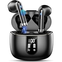 Drsaec Bluetooth 5.4 Kopfhörer, In Ear Kabellos Bluetooth 2025 Neu Kabellose Kopfhörer mit 4 ENC Mic, Noise Cancelling Earbuds 56Std Tiefer Bass, IP7 Wasserdicht Sport Ohrhörer, LED-Anzeige