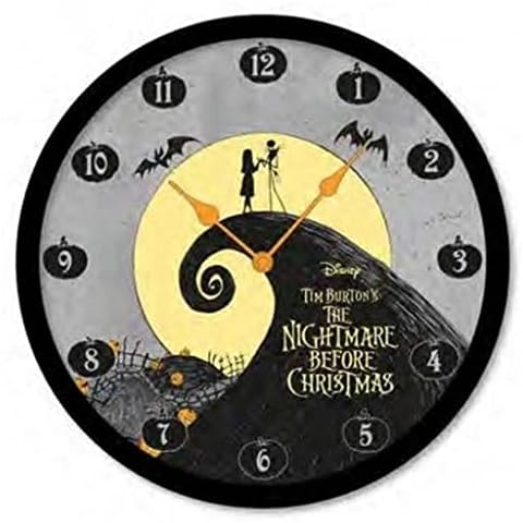 The Nightmare Before Christmas Wall Clock with Jack and Sally Cover