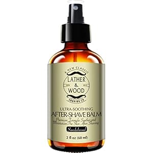 Best After-shave Balm, Sandalwood Scent, Premium Aftershave Lotion, Soothes and Moisturizes Face after shaving, Does Not…