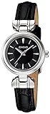 Casio Women's Core LTP1353L-1A Black Leather Quartz Watch with Black Dial