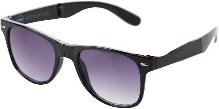 JetSetter Foldable Sunglasses with Designer Case, Classic Black